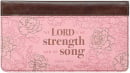 Checkbook Cover: Lord Is My Strength (Pink & Brown)