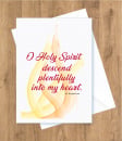 O Holy Spirit... St. Augustine Confirmation Card