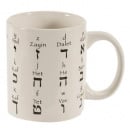 Hebrew Alphabet Coffee Mug (12oz, Ceramic)