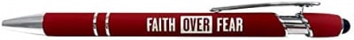 Pen: Faith Over Fear (Red Soft Touch)