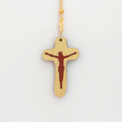 Wooden Cross Crucifix Car Hanging
