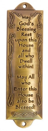 Mezuzah: Bless This House (Brass)