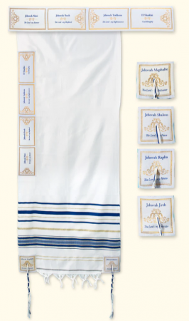 Prayer Shawl: Names Of God (Blue)