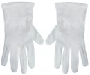 Usher Gloves: White: Medium