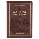 Walking With God: 365 Daily Devotions (Large Print, Brown)
