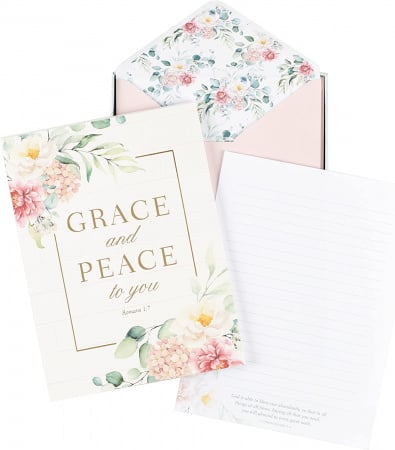 Writing Paper & Envelope Stationery Set: Grace and Peace