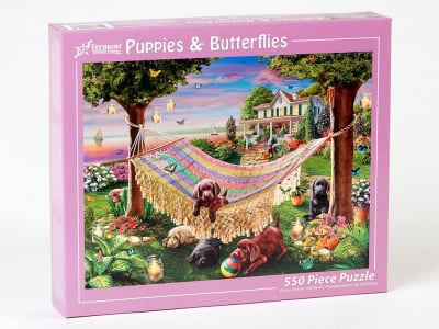 Puzzle: Puppies And Butterflies (550 PC)